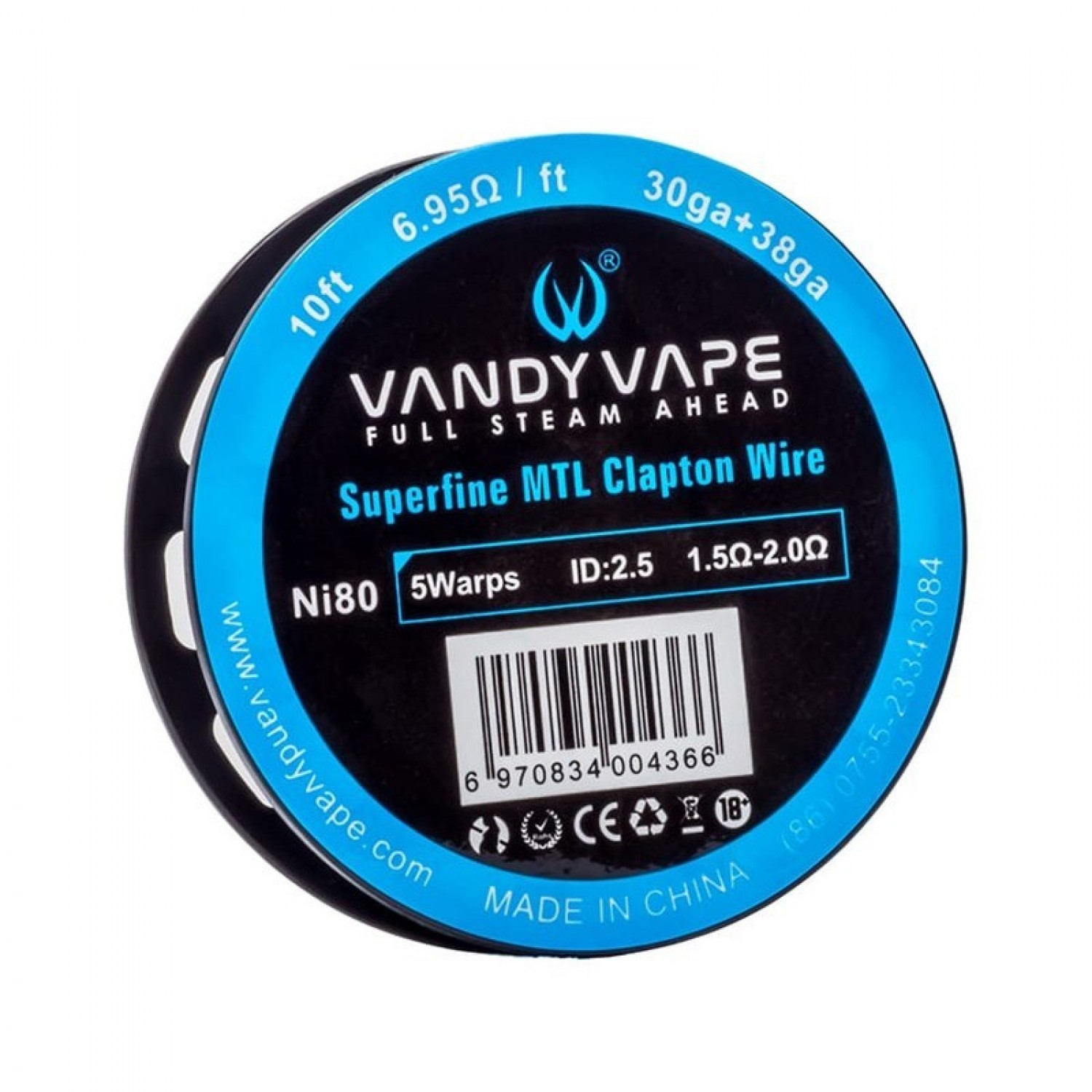 Vandy Vape Ni80 Superfine MTL Clapton Wire 30ga+38ga 3m