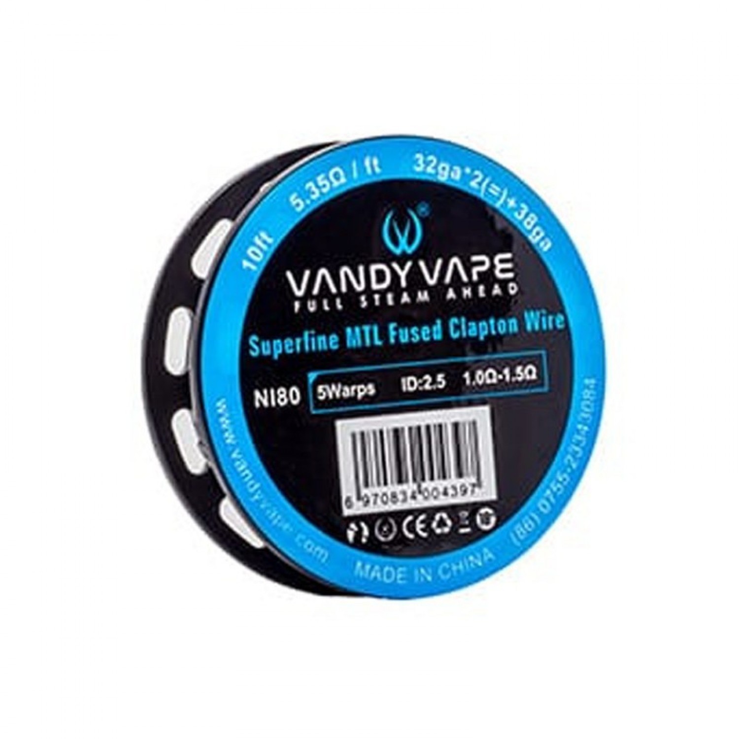 Vandy Vape Ni80 Superfine MTL Fused Clapton Wire 32GA*2 38GA 3m