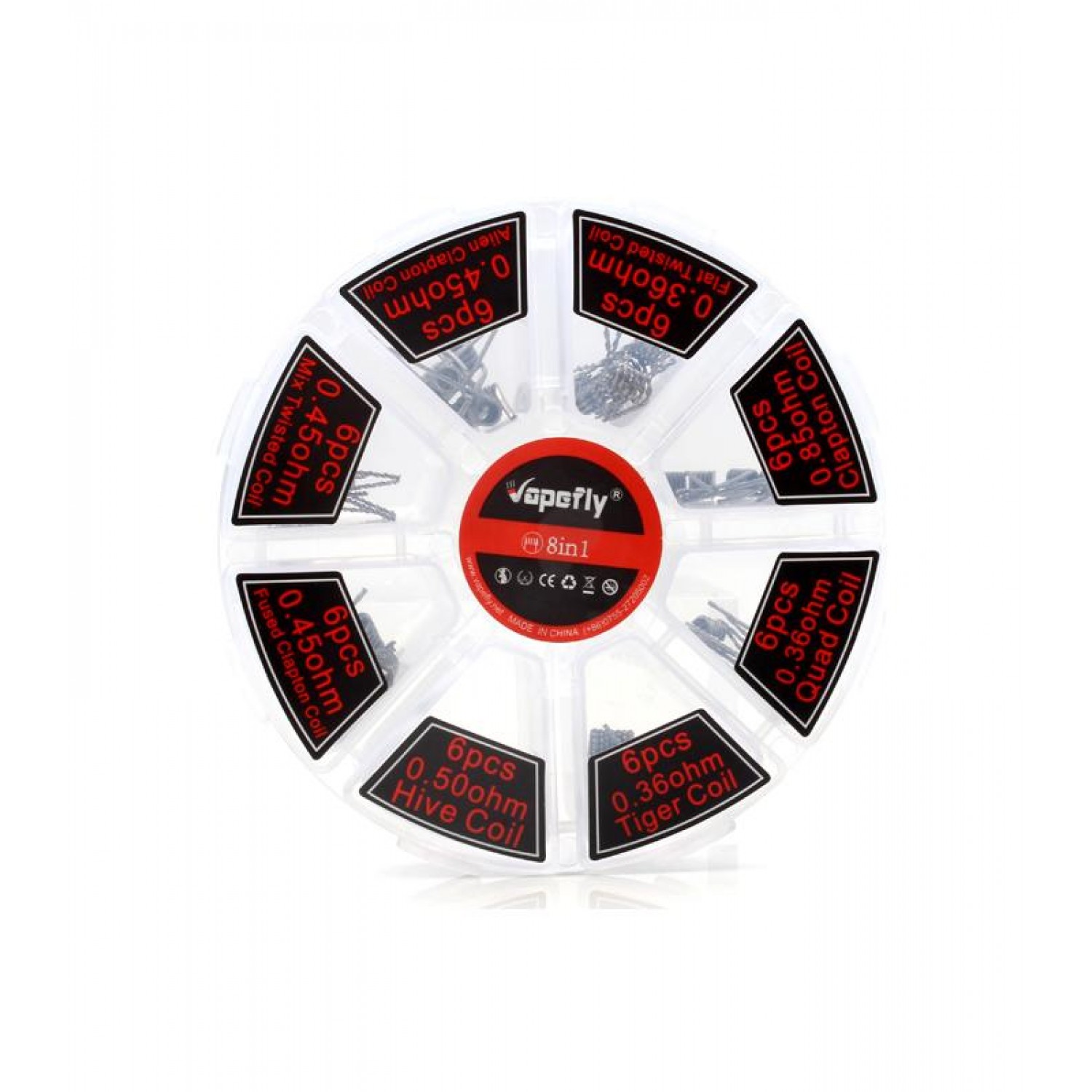 Vapefly Clapton Pre-made 8 in 1 Coils (48τεμ.)