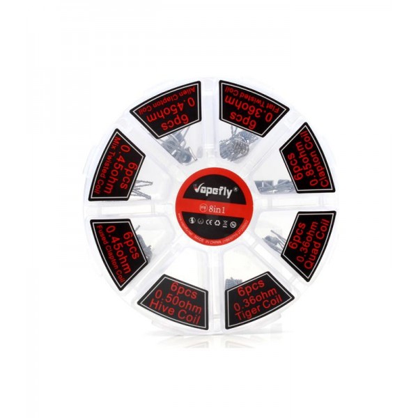 Vapefly Clapton Pre-made 8 in 1 Coils (48τεμ.)