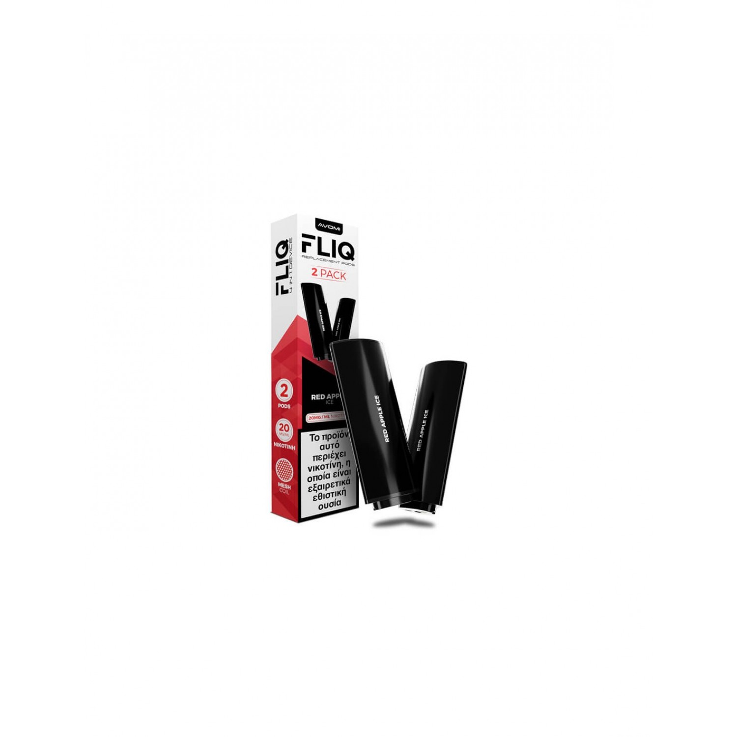 AVOMI FLIQ Red Apple Ice Prefilled Pod 2ml 20mg (PACK OF 2)
