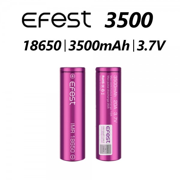 Efest 18650 3500mah Battery 20A Efest 18650 3500mah Battery 20A