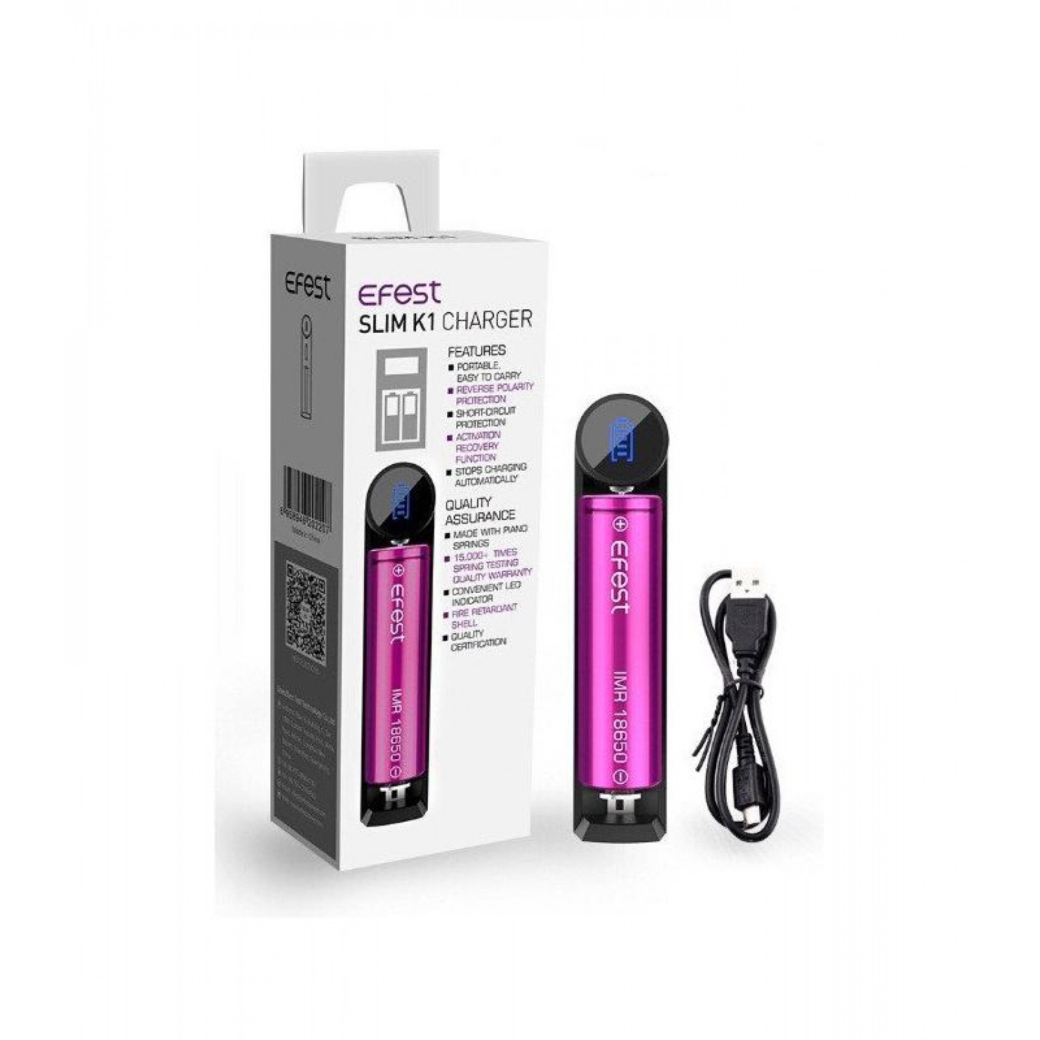 Efest Slim K1 Φορτιστής με καλώδιο USB